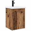 Bathroom Vanity Cabinet with Faucet Rustic Wood Finish