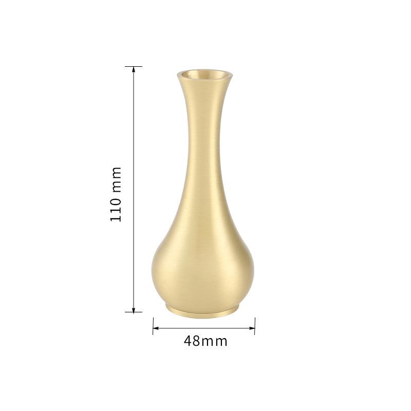 

Ваза из чистого латуни с нефритом: Креативное Светлое Роскошное Домашнее Украшение Цветочный Орнамент