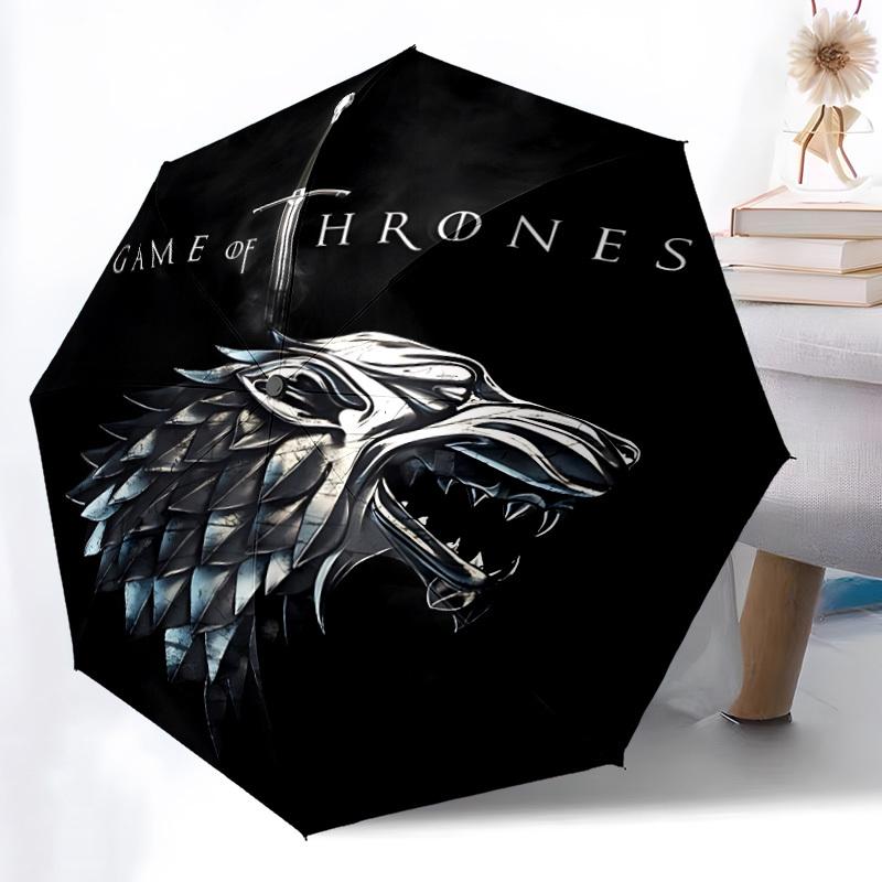 

1pc Game of Thrones Automatic Open/Close Umbrella, Christmas Gift for Men Women, Daily Travel Outdoor Use yy251101185