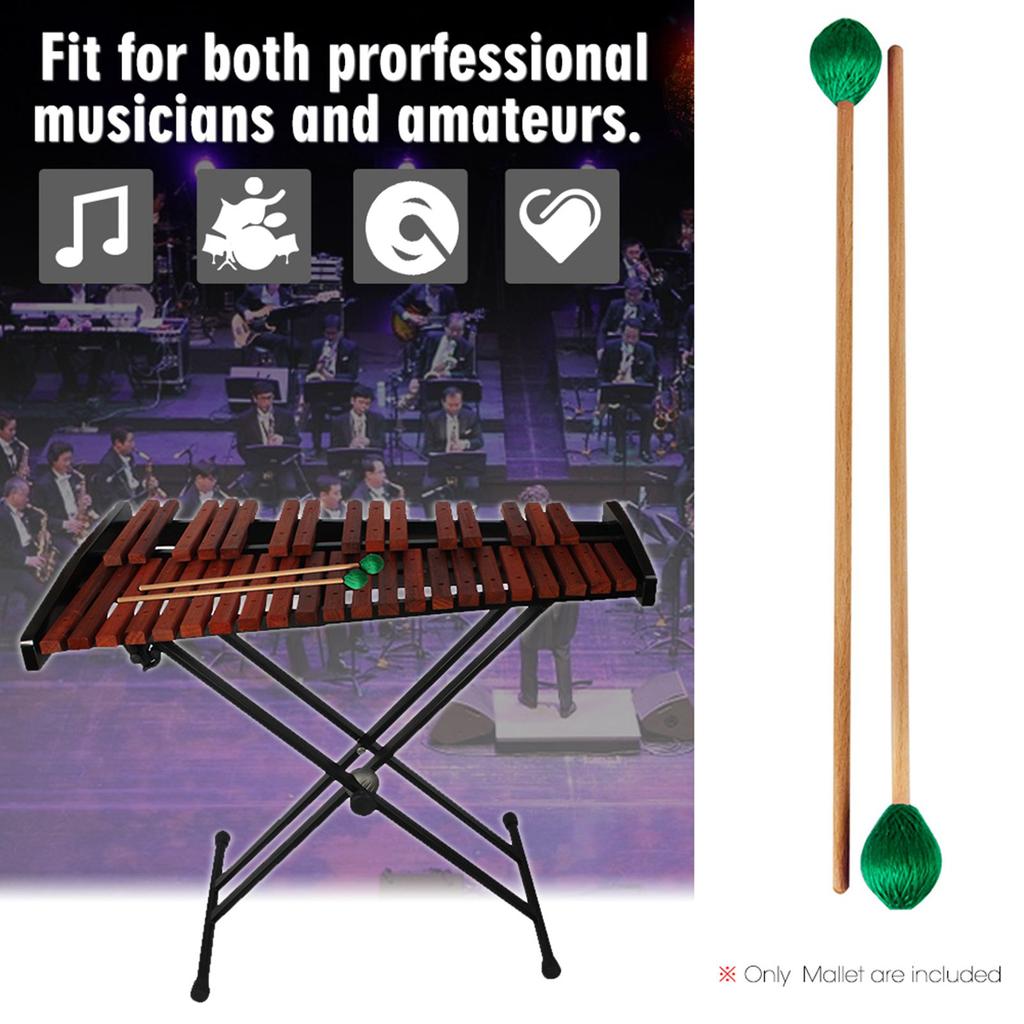 Middle Marimba Stick Mallets Xylophone Glockensplel Mallet with Beech Handle Percussion Kit Musical Instrument
