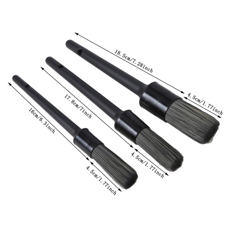 3PCS Car Detailing Brush Super Soft Auto Interior Detail Brush with Synthetic Bristles Car Dash Duster Brush Accessories