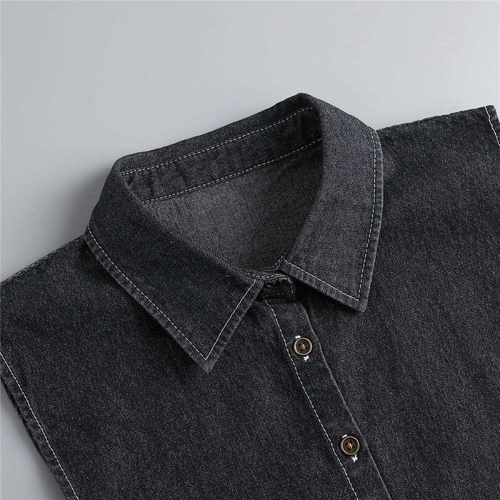 Adjustable Straps Denim Fake Collar Korean Style Turtleneck Fake Collar Detachable Collar  Student