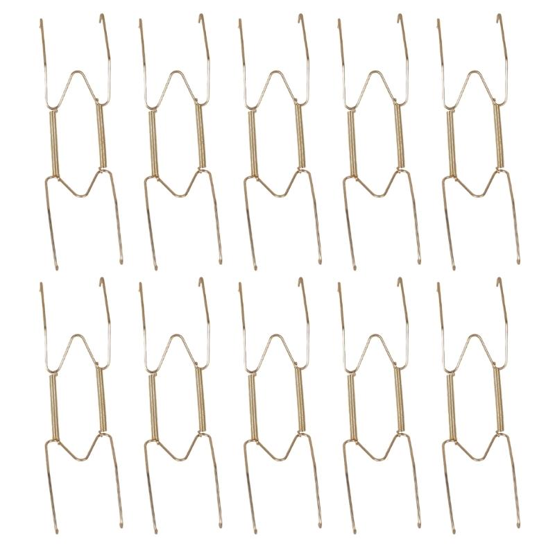 10Pcs W Type Hide Plate Hook Rustproof Steel Construction For Securely Hanging Dishes