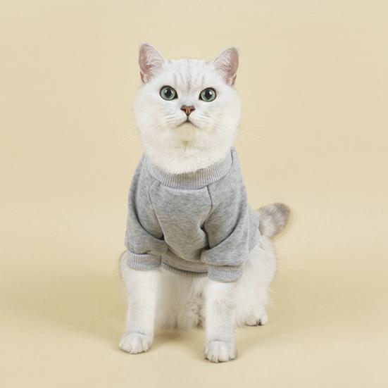Yousheng Pet Sweater Round Neck Solid Color Thickening Cat Dog Knitwear Sweater for Autumn