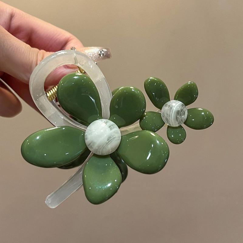 2025 New Korean Jelly Color Flower Heart Hair Claws Sweet Rhinestone Hair Clips Irregular Shark Hairpins Hair Accessories Headwear