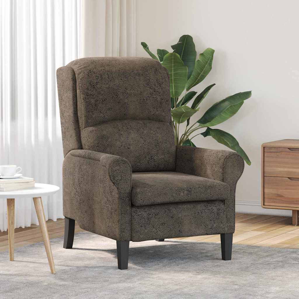 Armchair Dark Grey Synthetic Leather