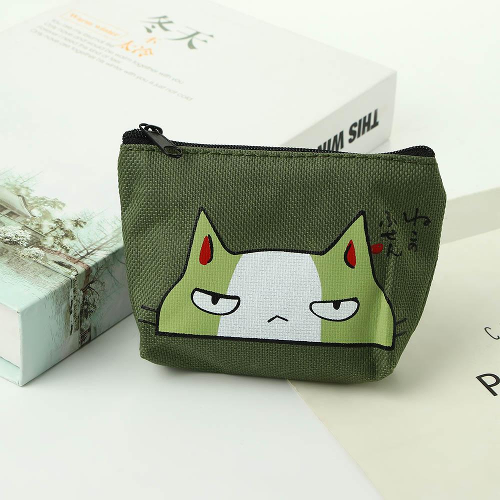 Cat Print Oxford with Zipper Cartoon Women Wallets Card Holders Korean Money Bag Small Coin Purse