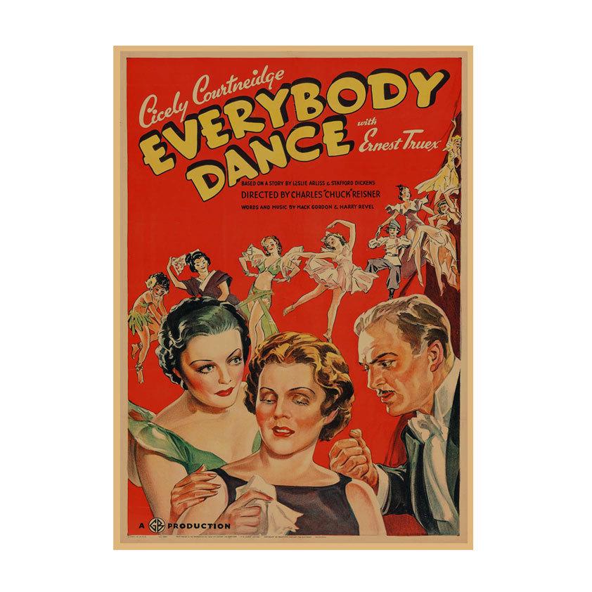 Retro Movie Illustration Poster for Bar, Cafe, or Dormitory Wall Decor