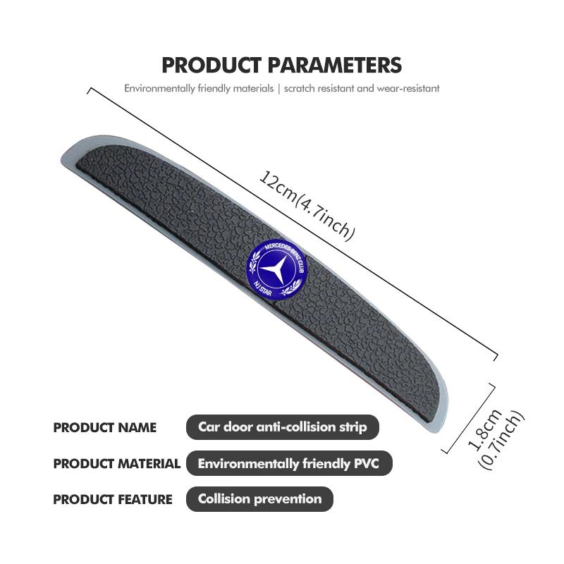 4pcs Car Anti Collision Strips Body Door Protector Stickers For Mercedes Benz W211 W124 W176 W177 C180 C200 C260 C300 GLC CLE