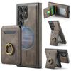 For Samsung Galaxy S25 Ultra Magnetic Case PC+TPU+PU Phone Cover with Card Holder