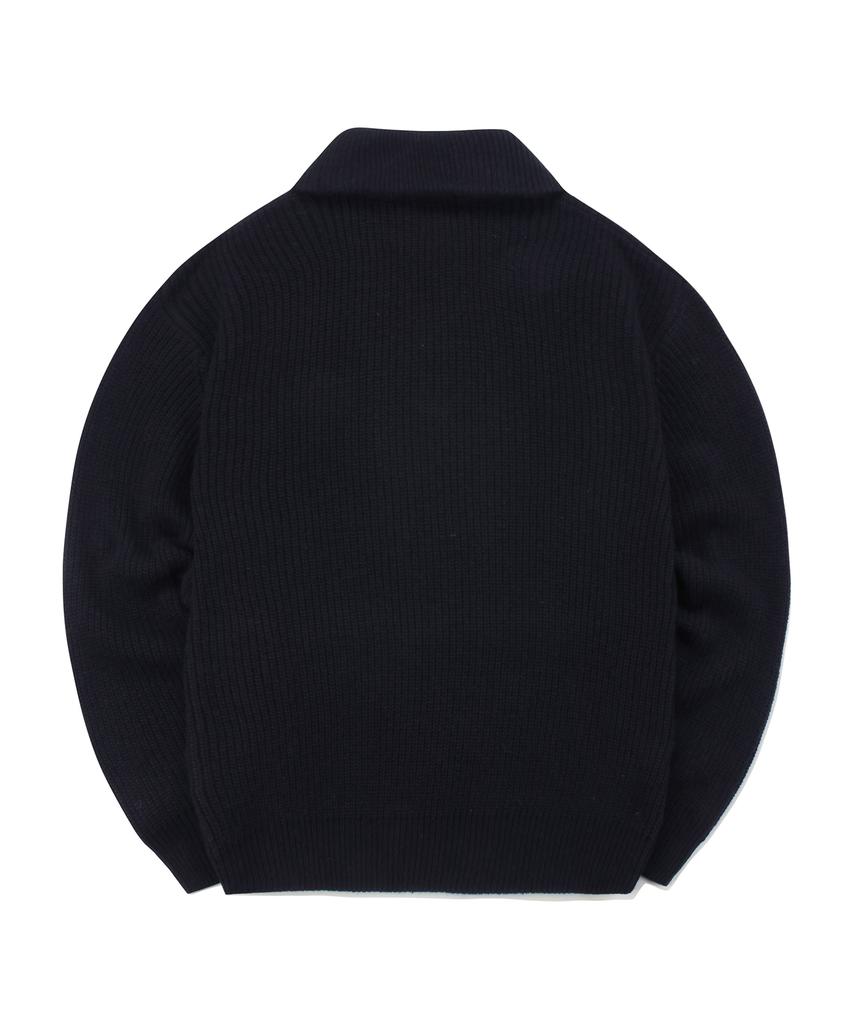 COLUMBIA UNIVERSITY 1754 Crown Overfit Half Zip-Up Sweater Crown Navy