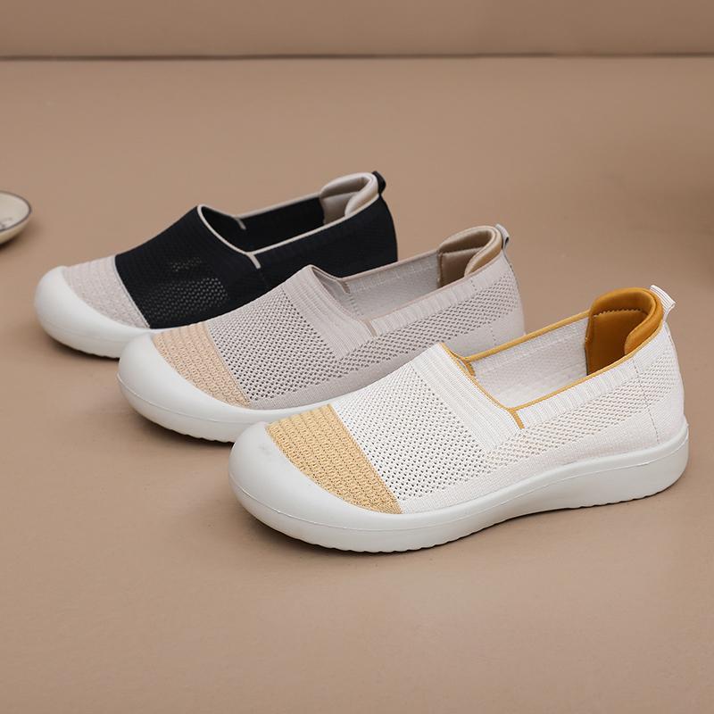 Summer Women's Flat Shoes Lightweight and Comfortable Casual Shoes Breathable Mesh Shoes Fashionable and Versatile