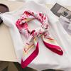 Oriental aesthetic simulation silk printing silk scarf small square scarf high-end shawl sunscreen neck scarf headscarf female