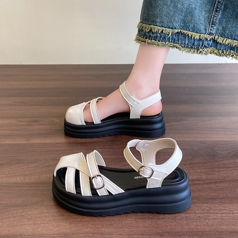 

Fashion High-quality Roman Sandals for Women 2025 Summer New Fashion Comfortable Thick Sole Women s Shoes Casual Flat Beach Sandals 34