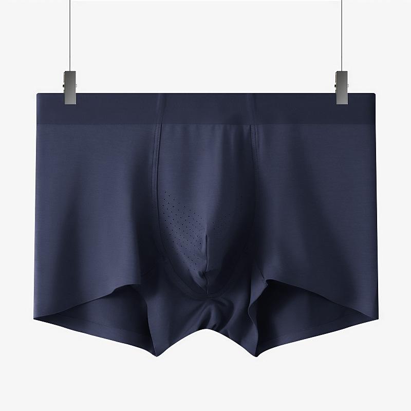 

Men s Underwear Crotch Shorts Seamless Flat Corner Mid Waist Comfortable Four Corner Underwear L сапфіровий