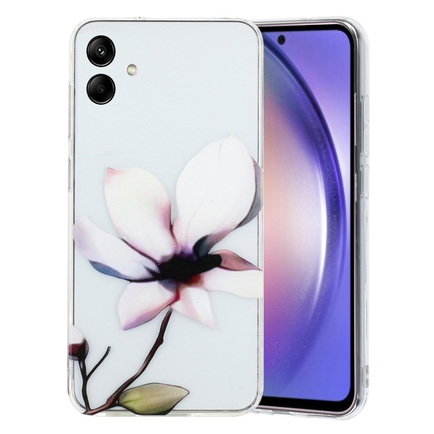 

For Samsung Galaxy A07 4G Case Soft TPU Phone Back Cover Pattern Printing White Flower