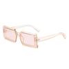 SO&EI Fashion Small Rectangle Sunglasses Women Retro Candy Color Shades UV400 Men Trending Square Red Champagne Sun Glasses