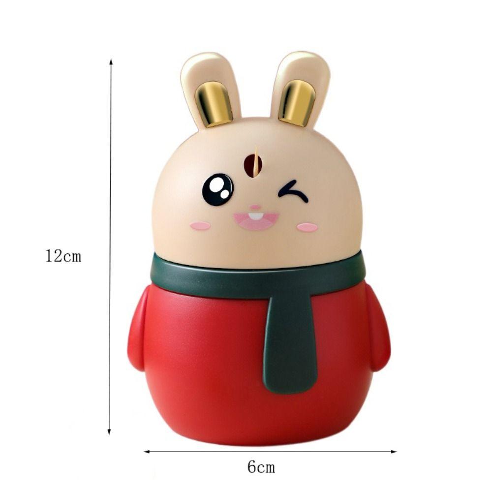 Household Automatic -Up Rabbit Toothpick Box Plastic Dust-proof Toothpick Holder Press Design Toothpick Dispenser Restaurant
