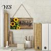 Front Door Sign Wooden Welcome Sign, Sunflowers Decor, Waterproof And Durable Hanging Bright Color Board for Home Indoor Outdoor Entrance Walls Garden