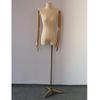 Korean Style Solid Wood Female Mannequin with Flat Shoulders for Display
