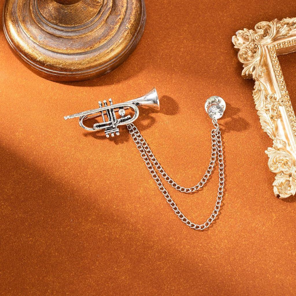 Vintage Crown Fringed Chain Fashion Brooch Dress Light Luxury High Sense Rhinestone Accessories Brooch