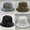 for Dazzle Color Sequins Bucket Hat Multi-Color All-match Wide Brim Bucket Hat Cool Summer Breathable Fisherman Cap Unis