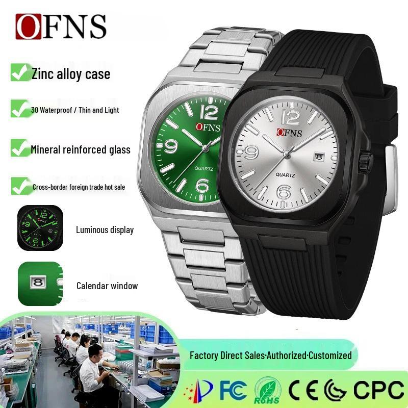 Ofns Men's Waterproof Business Watch, Bestseller, Square/Round Dial, Classic Single Calendar