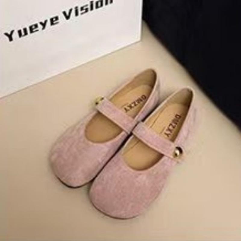 

Daily girl style elegant versatile Mary Jane shoes summer new with skirt temperament matte round head shallow mouth single shoes 40 розовый