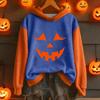 Ladies' Casual And Fashionable Halloween Printed Long Sleeved Hooded Warm Shirt Loose And Comfortable Hoodie