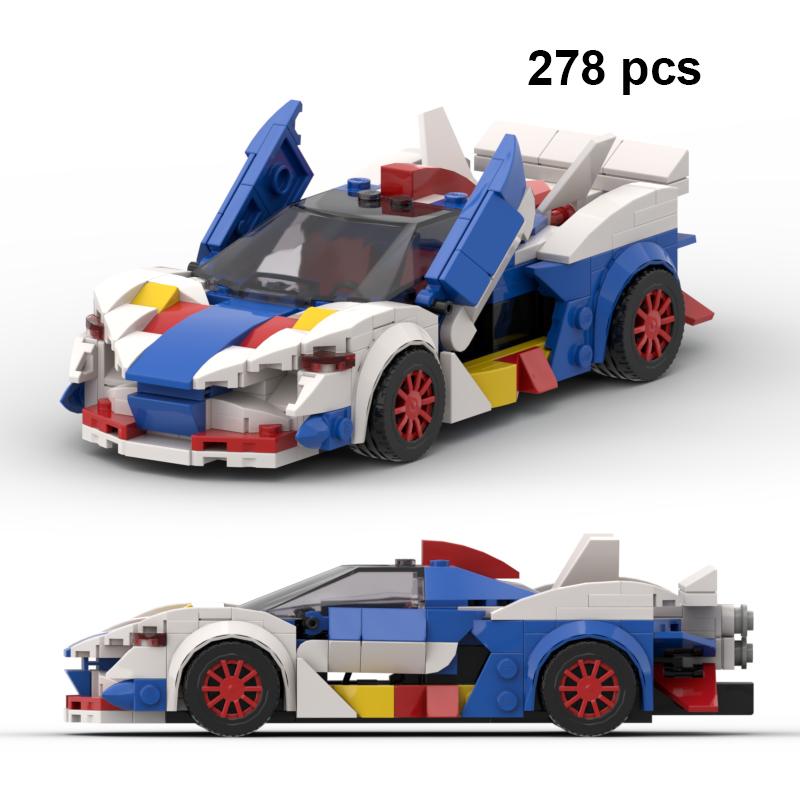 Technické Rychlé Auto Městské Vozidlo Závodní Vinylové Auto Stavebnice Sada Sportovní Auto Garáž MOC Kreativní Hračky Vzdělávací Dárek