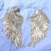 Sequin Appliques Angel Wings Patches Silver Embroidered Patches Sequin Patches  DIY Clothes