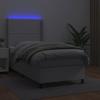 VidaXL Bed Slat Base with Mattress and LED, Upholstered Bed, Single Bed, Adult Bed for Interior Bedroom, 3139296
