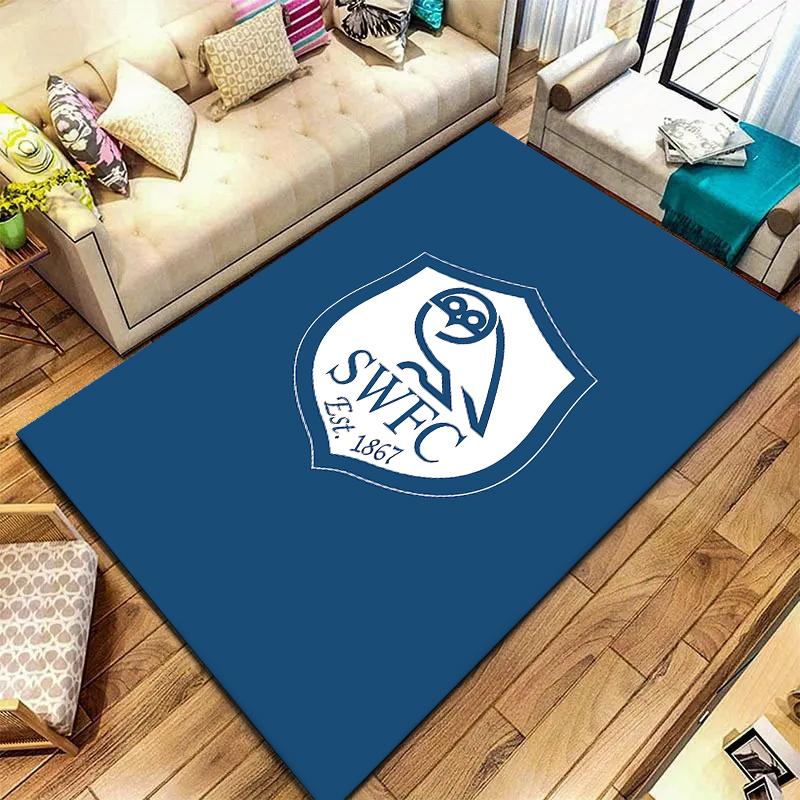 2026 Neuer Sheffield Wednesday Fußballclub Teppich für Wohnzimmer Schlafzimmer Zuhause Sofa Dekoration, Kinder spielen Rutschfeste Fußmatte H8