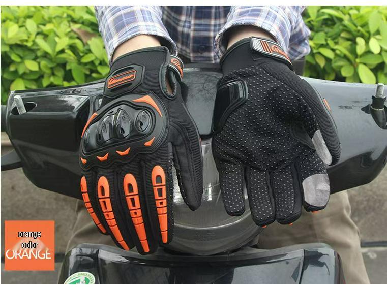 

Summer Motorcycle Gloves: Touchscreen, Carbon Fiber, Full Finger, Windproof, Shockproof, and Wear-Resistant. M