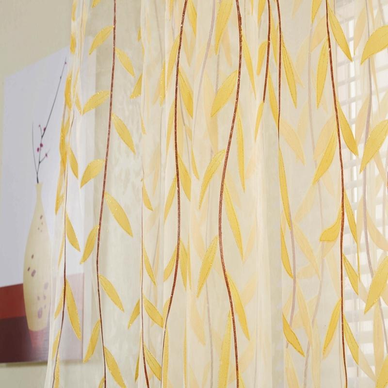 Beautiful Sweet Style Willow Window Touchdown Window Yarn Curtains Home Decoration