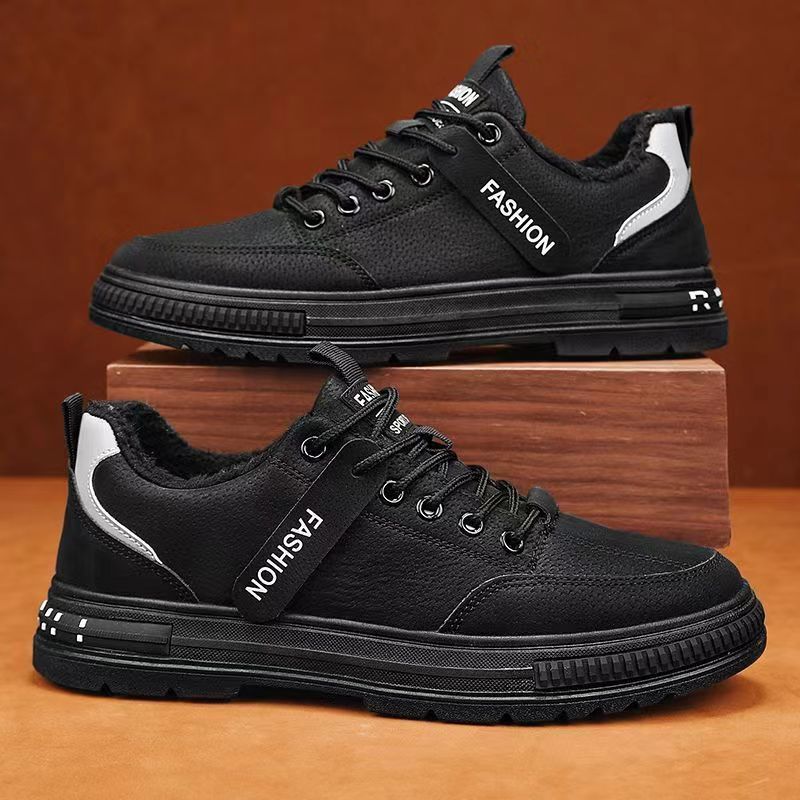 Winter Samt Herrenschuhe neue Werkzeugschuhe Herren Koreanische Version vielseitig rutschfest sportlich lässige Board Schuhe Baumwollschuhe Arbeitsschutzschuhe