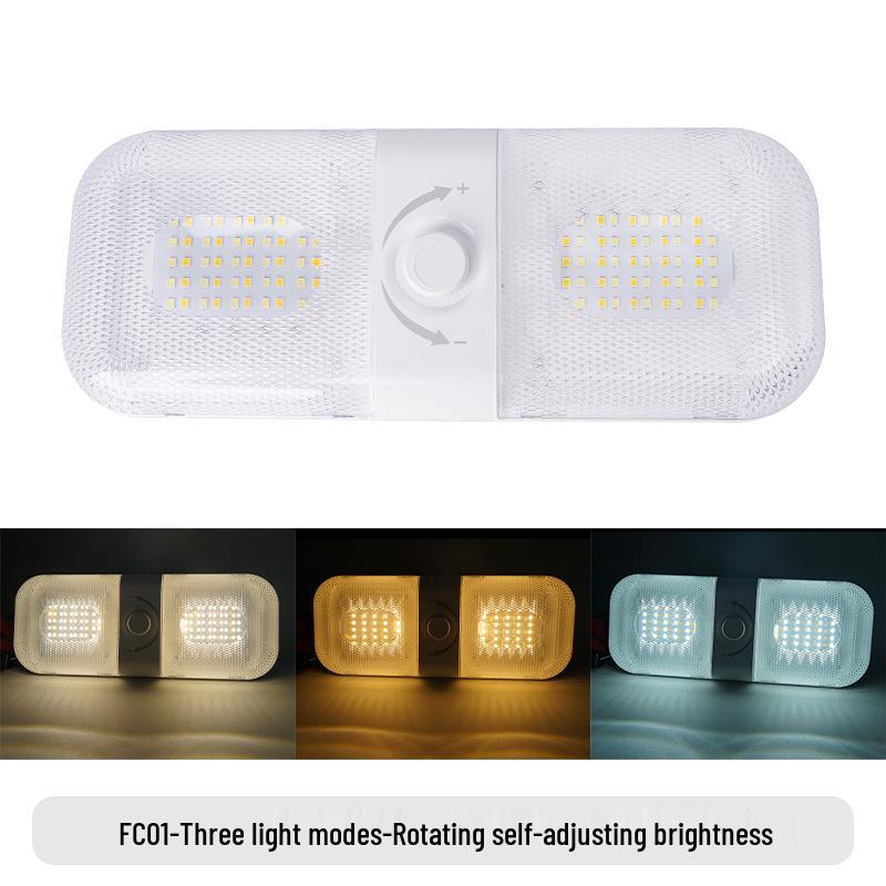 Dual-Color RV LED Interior Light: Roof, Reading, and Truck Cabin Compatible