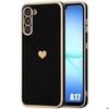 Protective Case - BOOLING - Samsung Galaxy A17 4G/5G - Shockproof Silicone with Black Heart Pattern