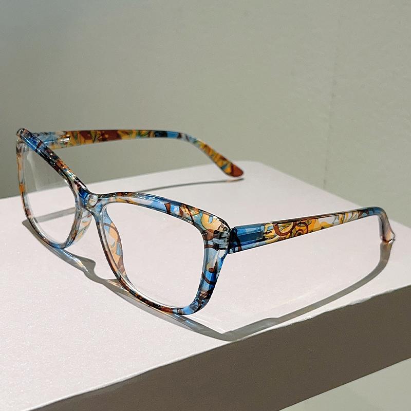 Vintage Square Reading Glasses Women New Fashion Full Rim Blue Light Blocking Eyewear Trendy Presbyopia Optical Frames