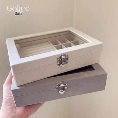 Luxuriöser tragbarer Schmuckorganizer für Ohrringe, Ringe, Uhren und Armbänder