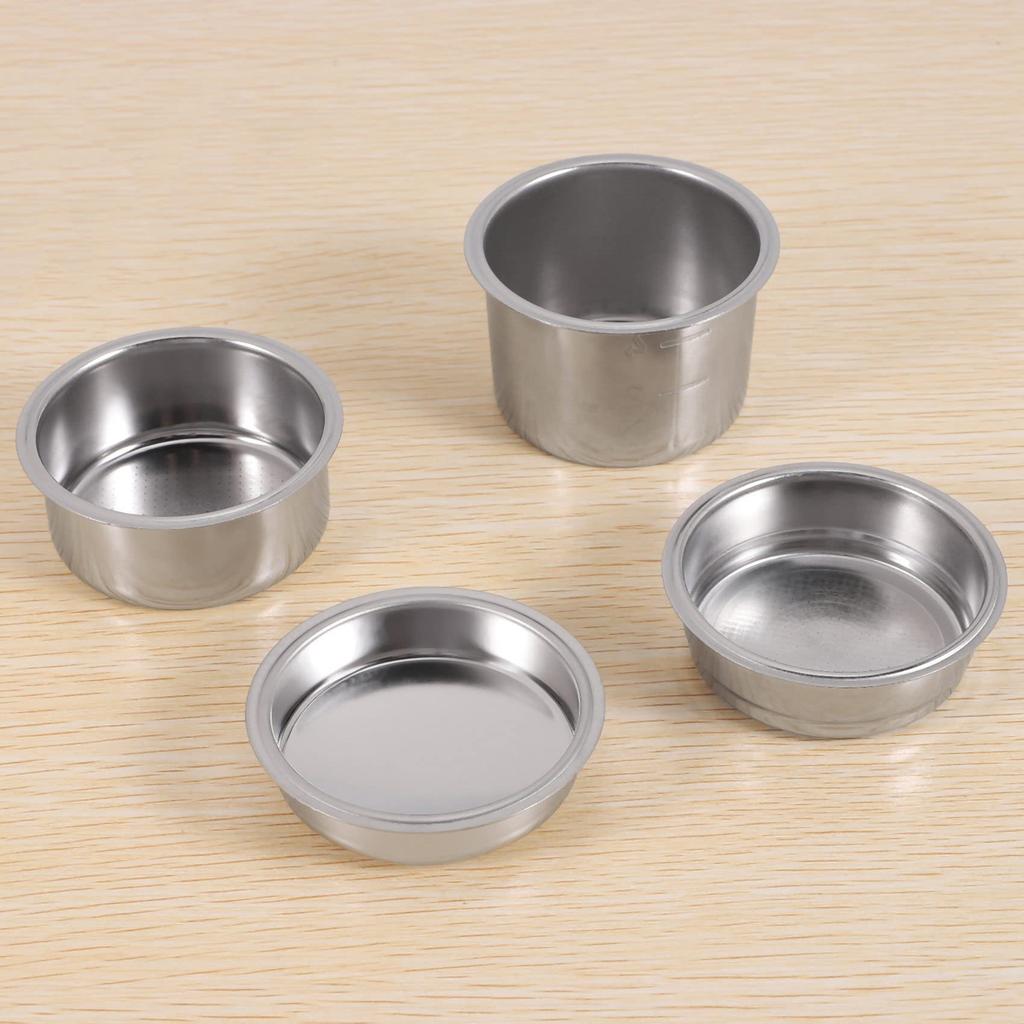 Haskoss 4-częściowy zamienny koszyk filtra do kawy 51 mm do ekspresu do espresso DeLonghi Portafilter bez dna