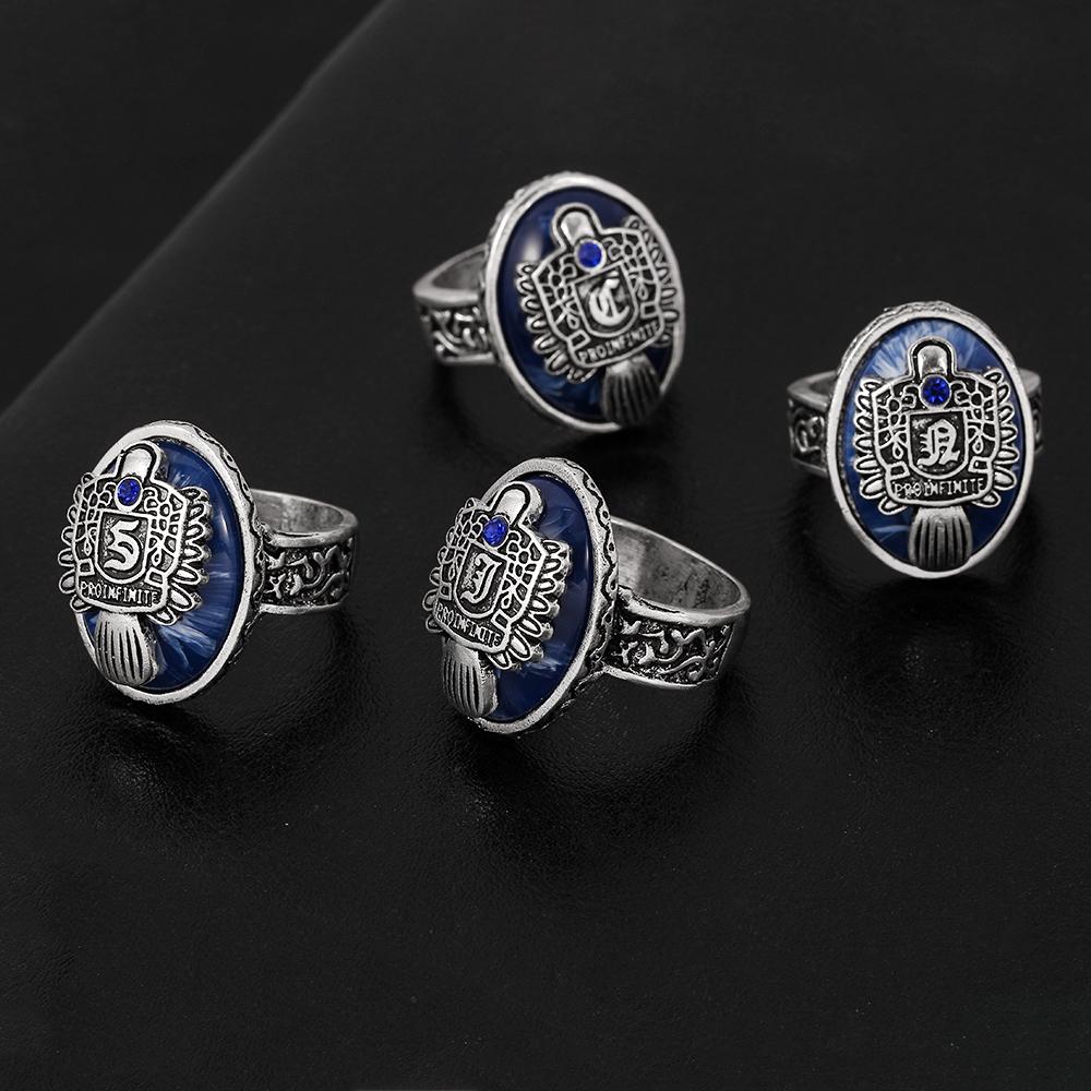 The Vampire Diaries A-Z 26 Písmen Prsten Pro Ženy A Muže Abecední Iniciály Gotické Šperky Salvatore Damon Znovuzrozený Denní Světlo Prsten