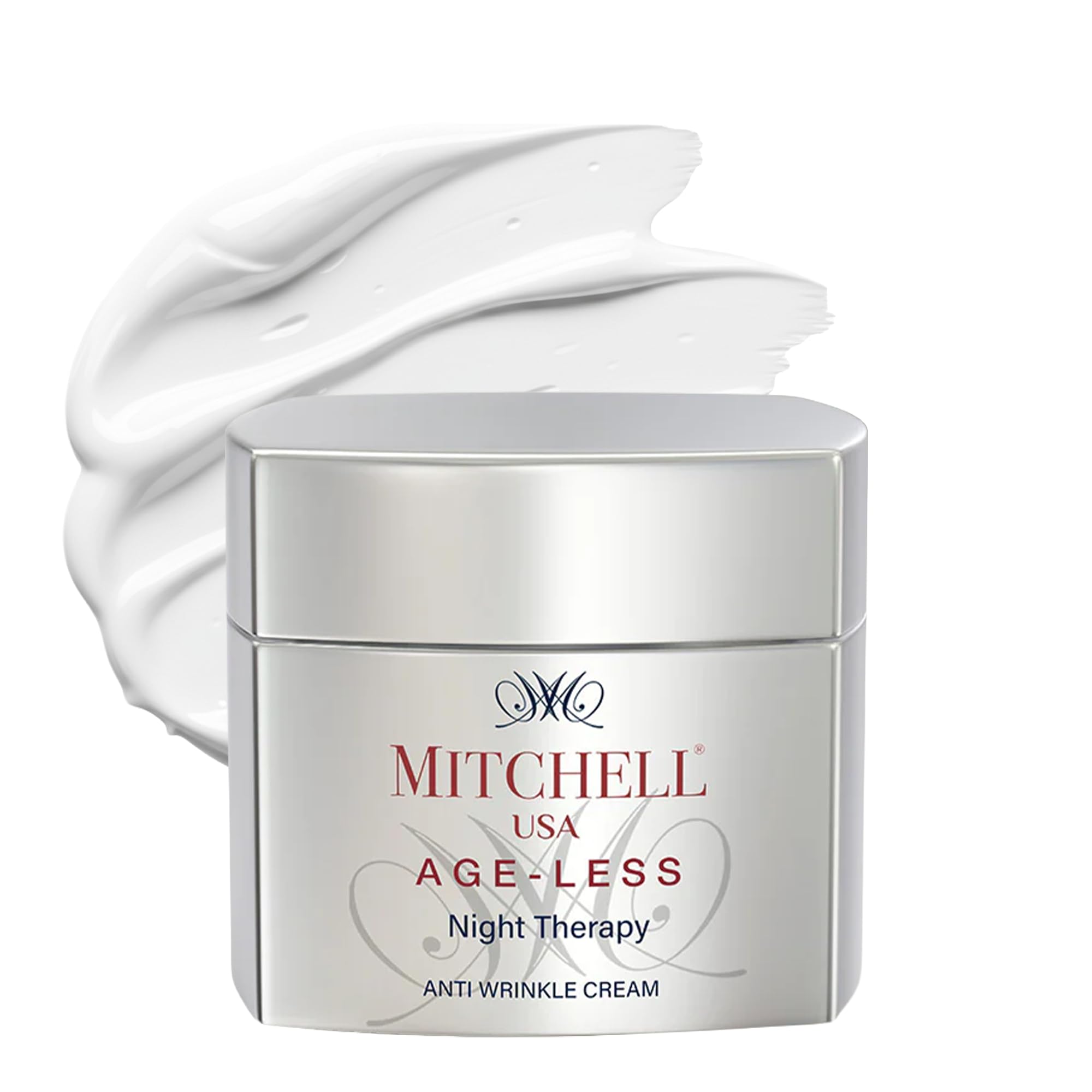 Mitchell USA Ночной крем против старения Night Therapy для женщин и мужчин | Уменьшение морщин и мелких морщин | Экстракт семян лотоса и экстракт брахми | Семена какао