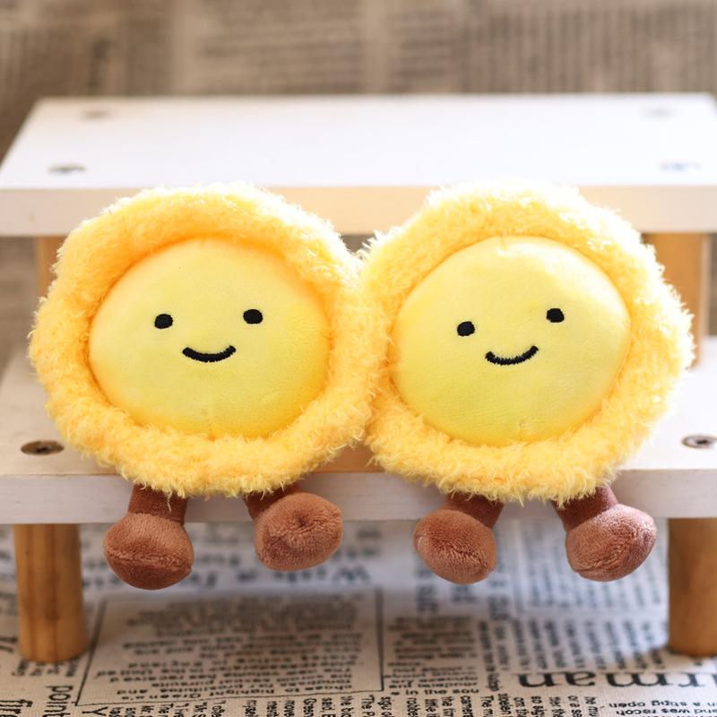 

1 Piece Lovely Soft Fried Egg Creative Pendant Toys Cute Egg Tart Sun Doll Keychain Home Decoration Holiday Kids Gift 1pcs