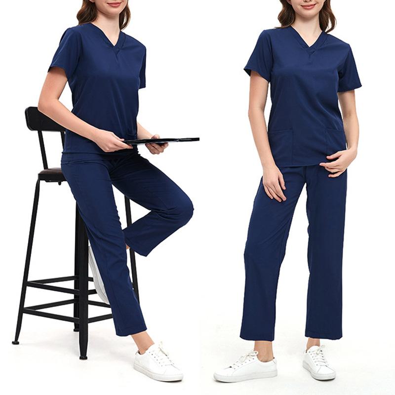 1Set Nurse's Suit Hospital Dental Surgery Suits Operation Room Medical Uniforms Salon Spa Surgical Pajamas Joggers