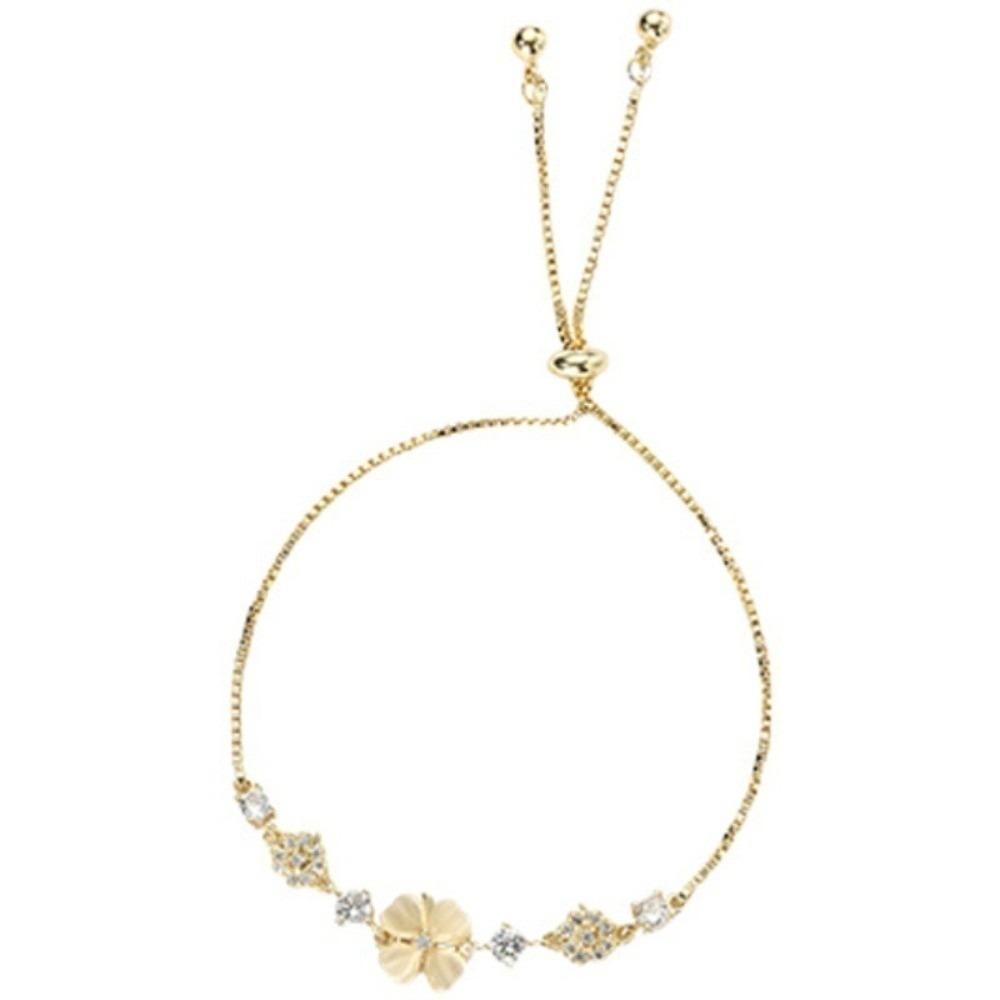 Delicate Adjustable Bracelet Gold Color Lucky Bracelet Four-leaf Clover Bracelet  Jewelry Gift