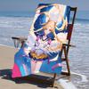 proof beach towel with a Sailor Moon1 pattern - soft,absorbent,quick-drying,machine washable - perfect for swimming,camping,bathing