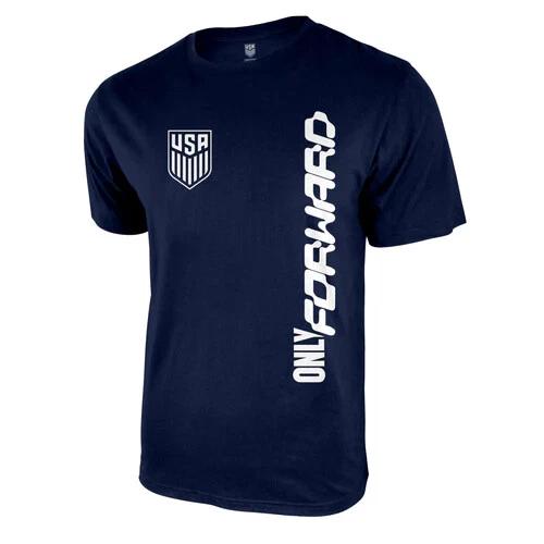 U.S. Soccer Federation USMNT Logo Adult T-Shirt Navy Blue Only Forward S