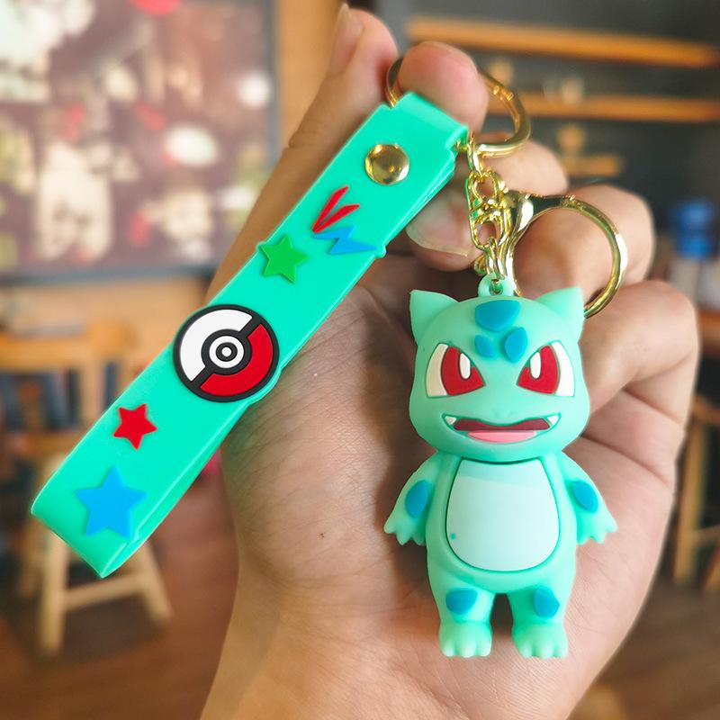 Pokémon Keychain Anime Doll Gengar Pikachu Plusle Minun Car Couple Backpack Desktop Decoration Toy Giftfashion Anime