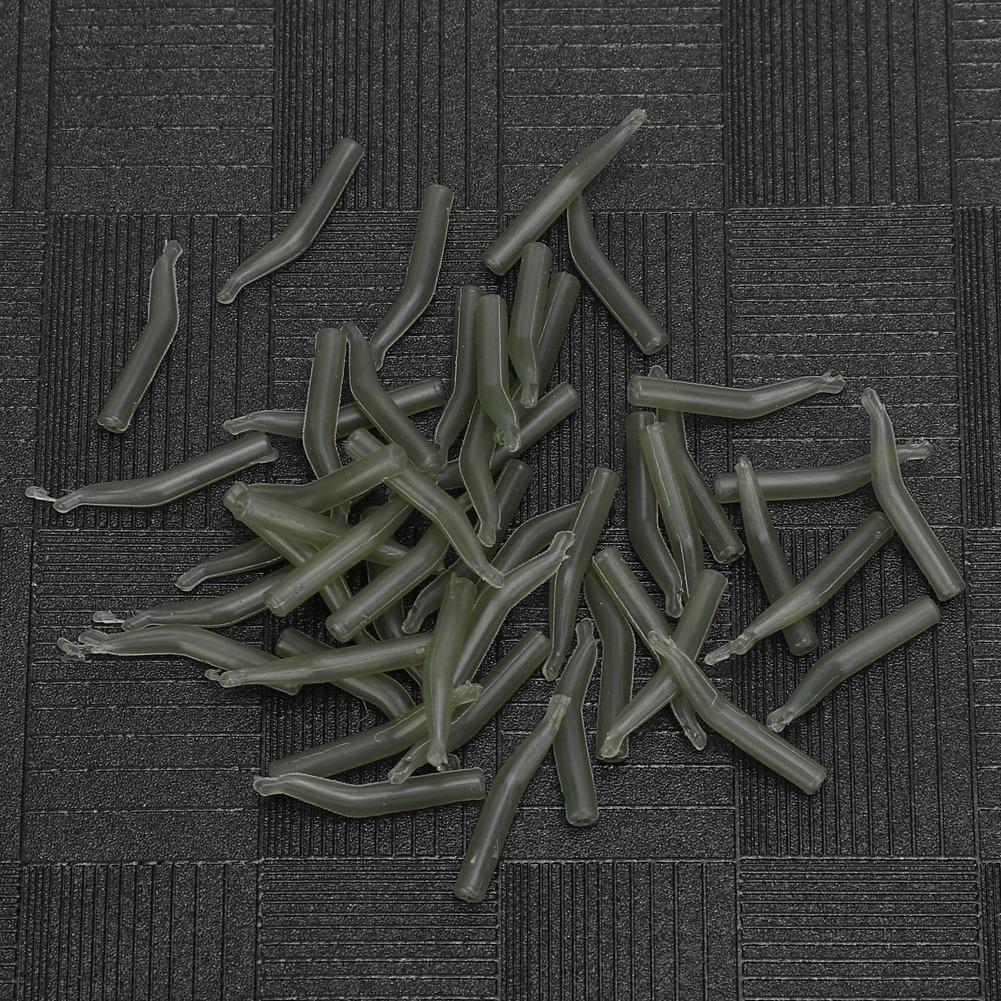 100PCS 20mm PE Anti Tangles Line Aim Hook Sleeve Light Green Carp Fishing Accessory Tackle